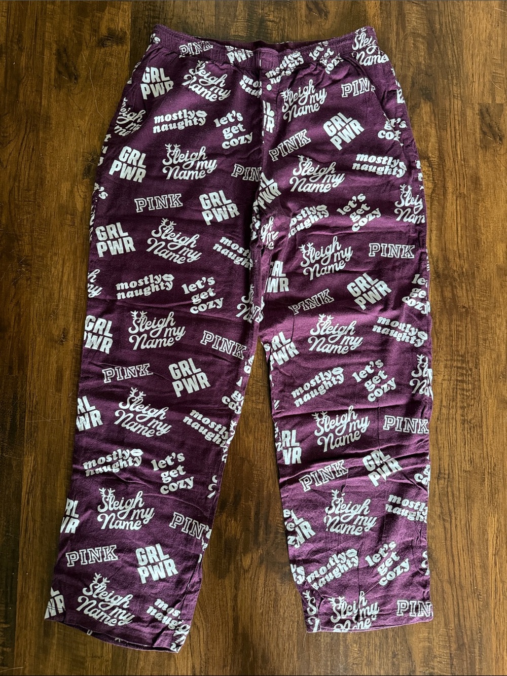 PINK Purple Logo Lounge/sleep pants